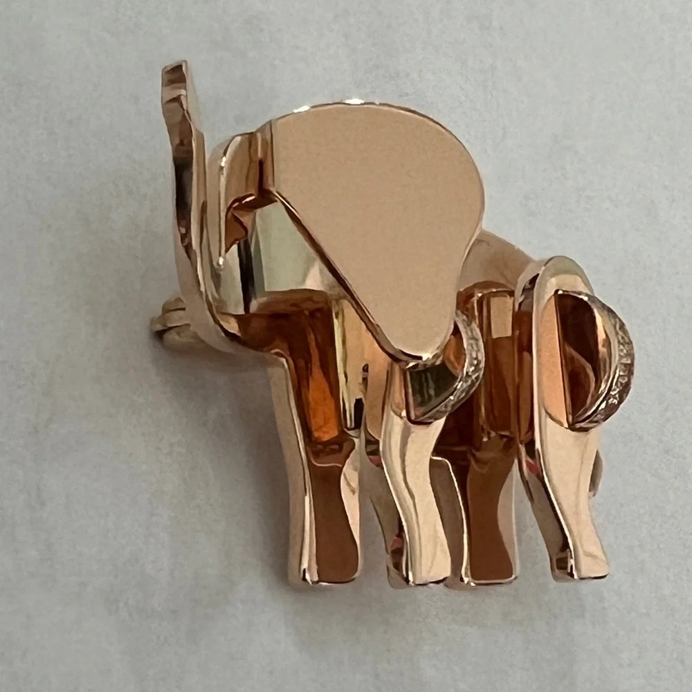 Stylish rose Gold Elephant Brooch
